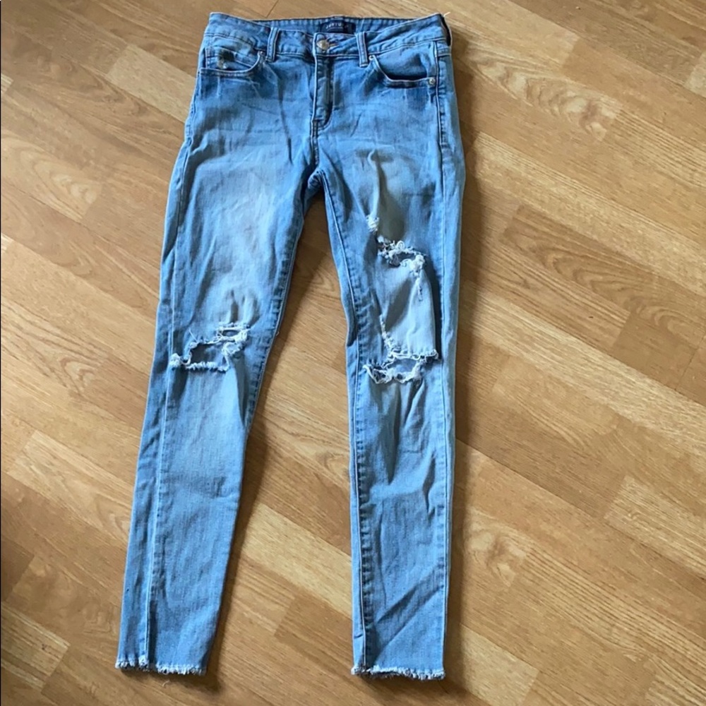 Light Blue Distressed Jeans